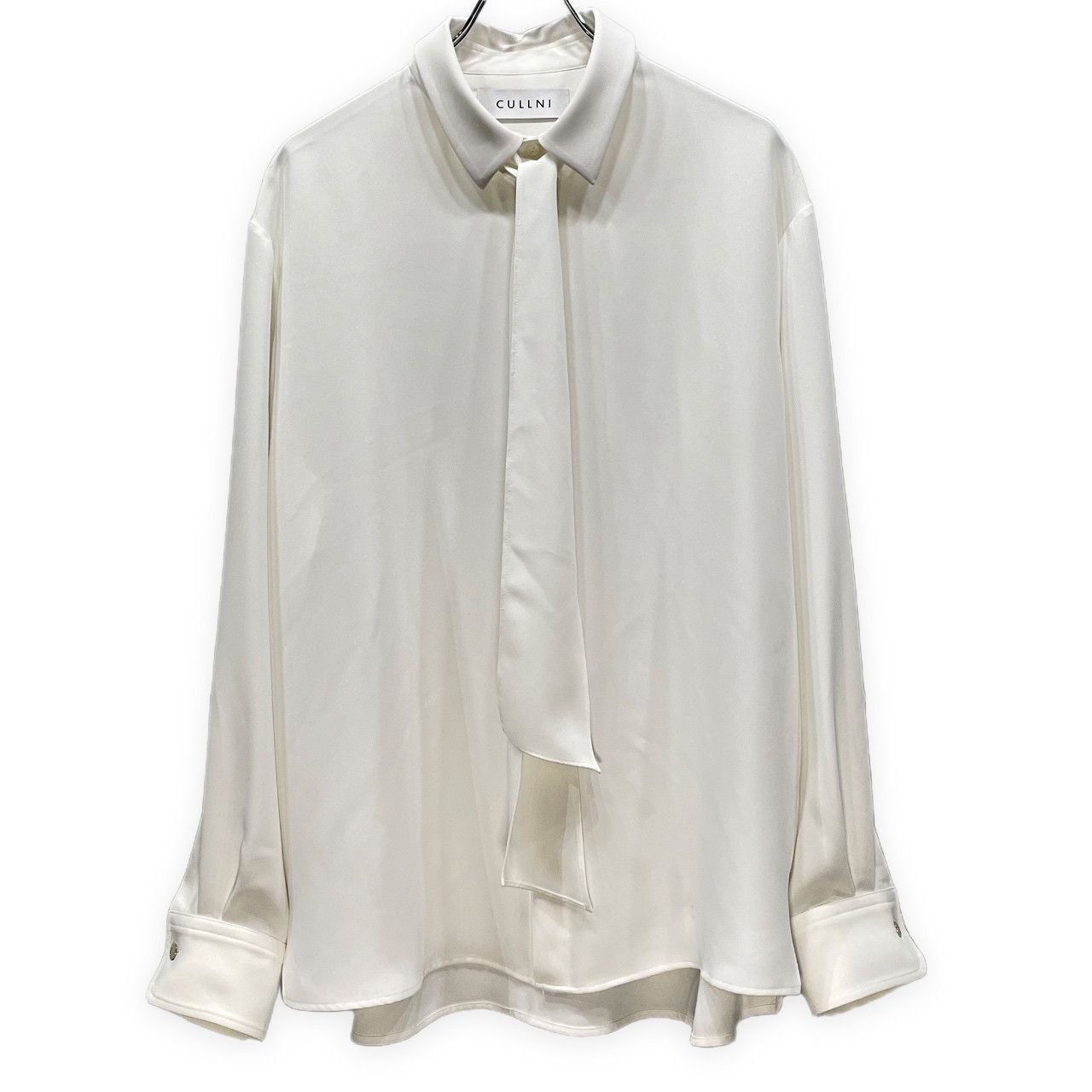 CULLNI 25SS BOWTIE SHIRTS ボウタイ付きドレープシャツ ブラウス