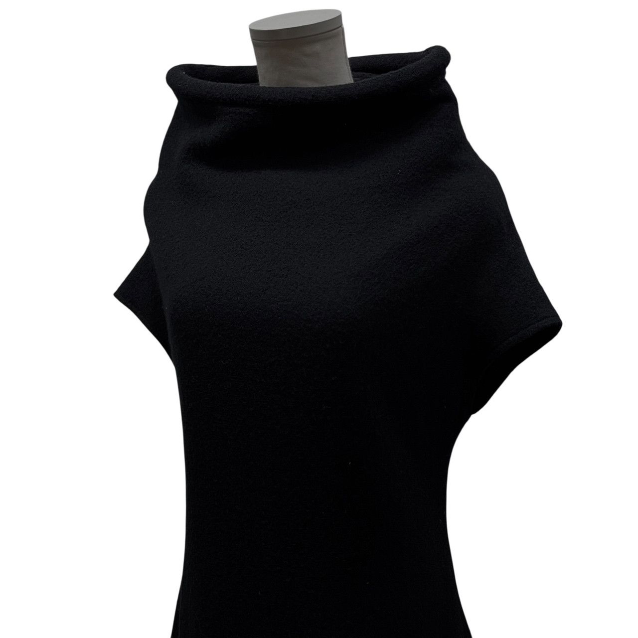 WXYZ Yohji Yamamoto ウールフラノオフネックゴムシャーリング 
