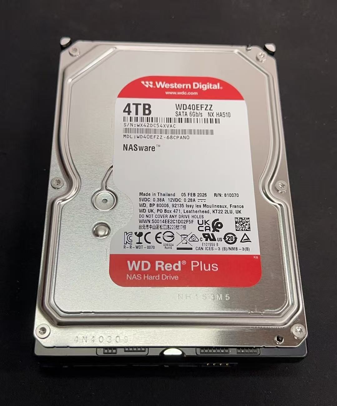 WD Red 4TB WD40EFZZ / 読み書き不良 / 動作不安定 / ジャンク ++ 