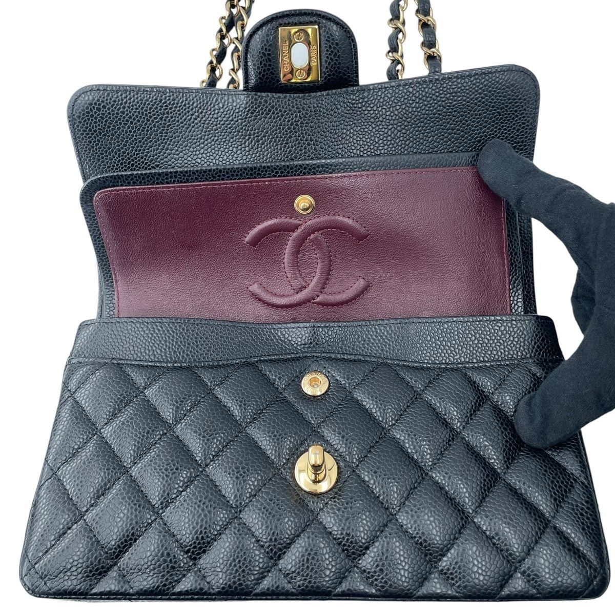中古】 CHANEL シャネル マトラッセ 23 チェーンショルダーバッグ W