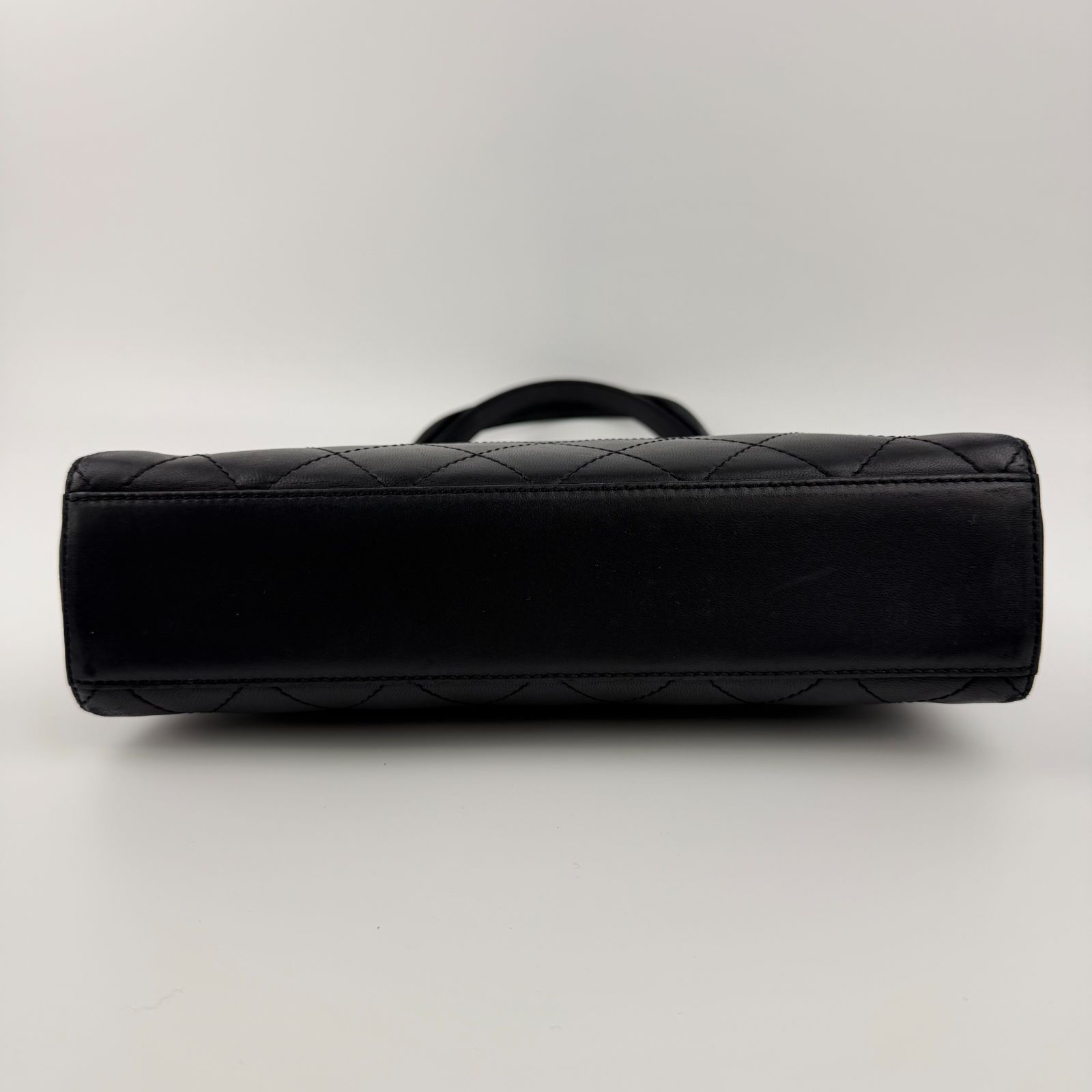 中古】CHANEL シャネル ココマーク マトラッセ トートバッグ ブラック 
