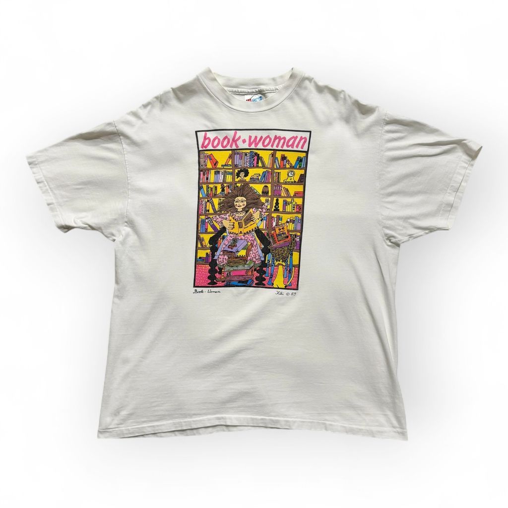90s キキ・スアレス Tシャツ Book Woman アートT USA製 XL 【公式通販】
