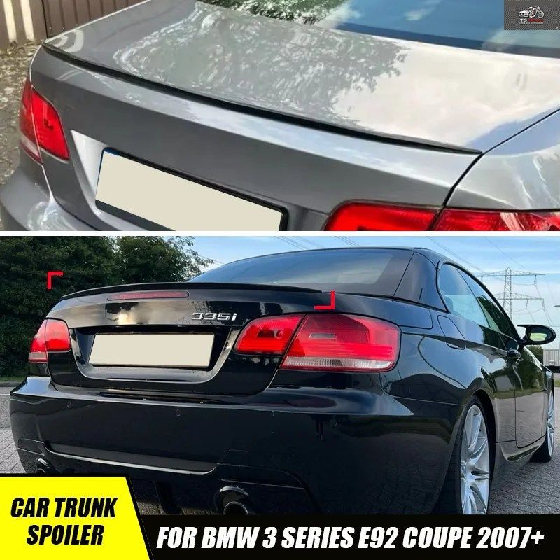 07-13 BMW 3シリーズ E92 クーペ M3スタイル リアトランクスポイラー 