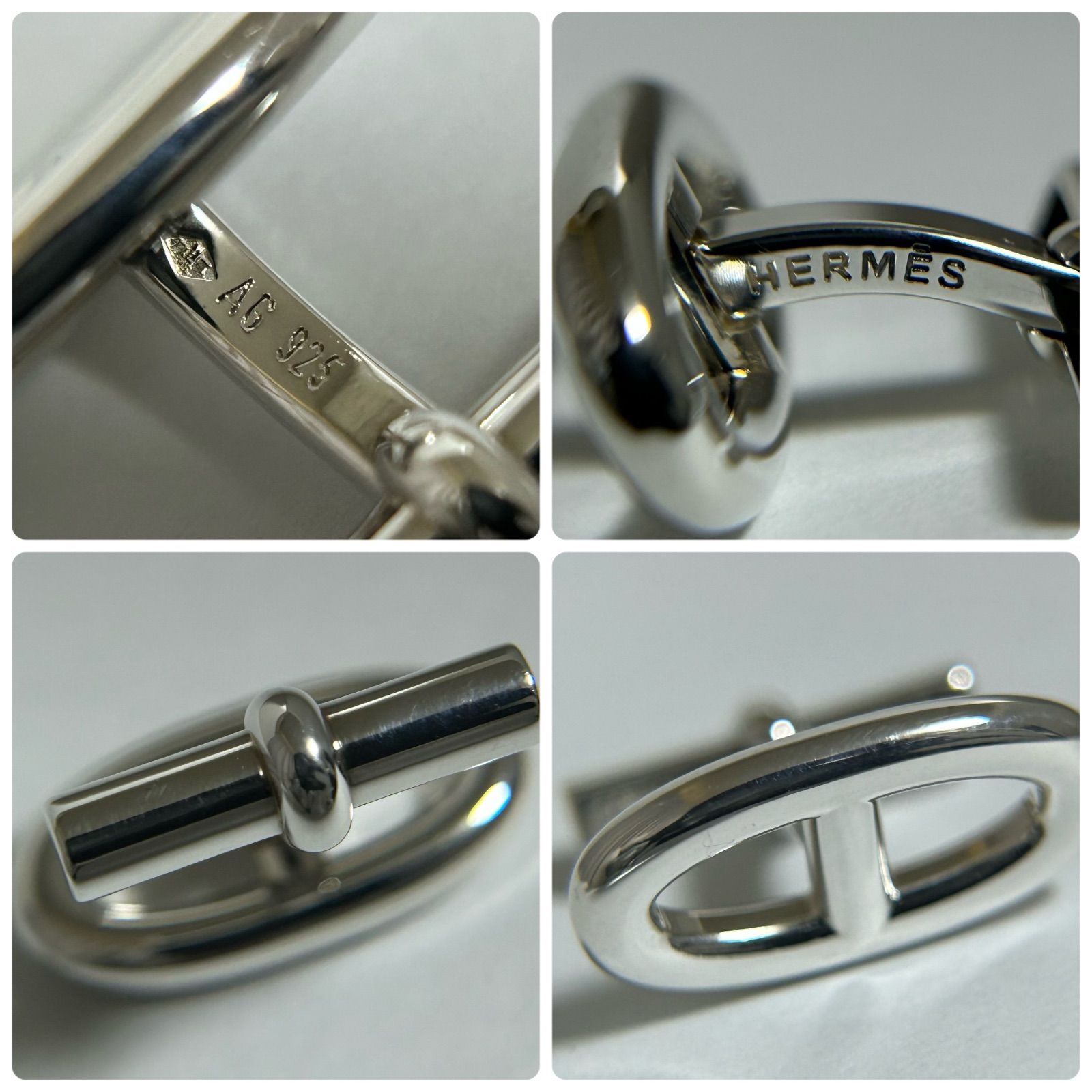 エルメス カフス カフリンクス シェーヌダンクル Silver 925 HERMES