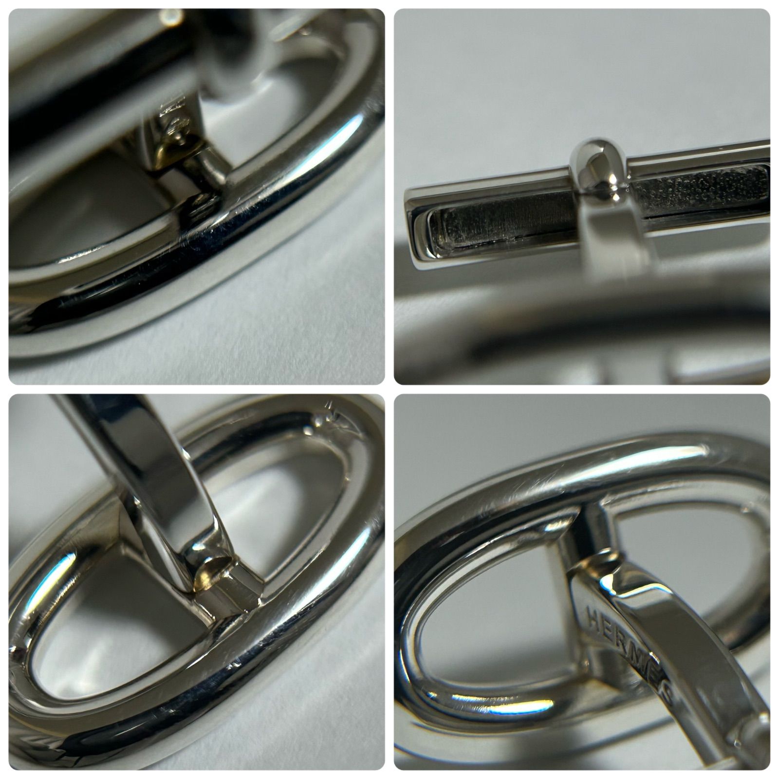 エルメス カフス カフリンクス シェーヌダンクル Silver 925 HERMES