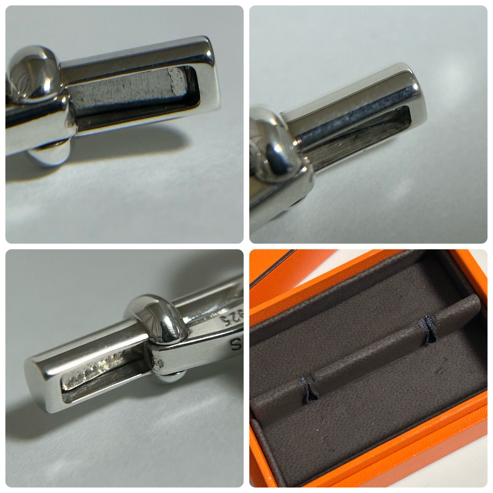 エルメス カフス カフリンクス シェーヌダンクル Silver 925 HERMES