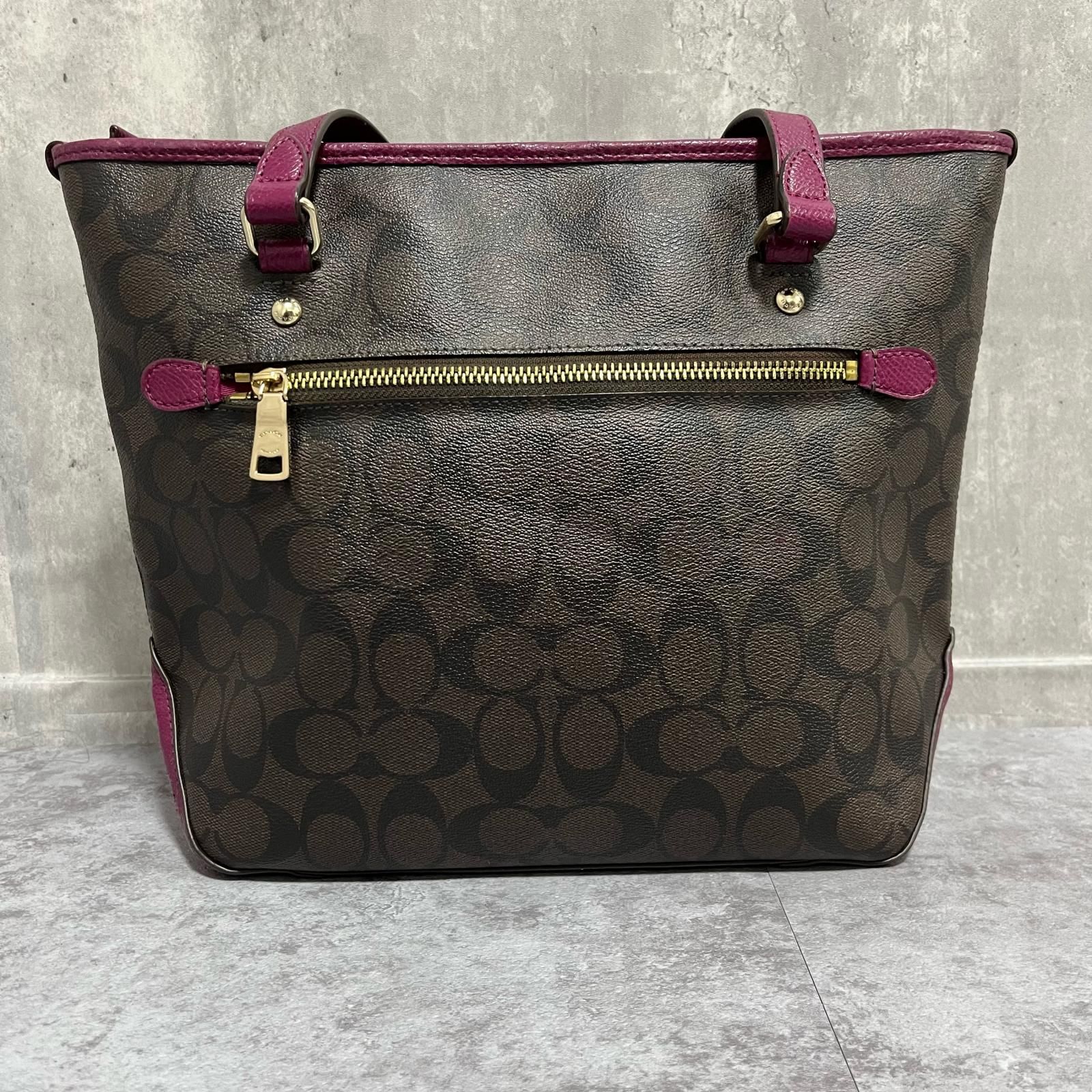 COACH】コーチ シグネチャートートバッグ シグネチャーモチーフ PVC 