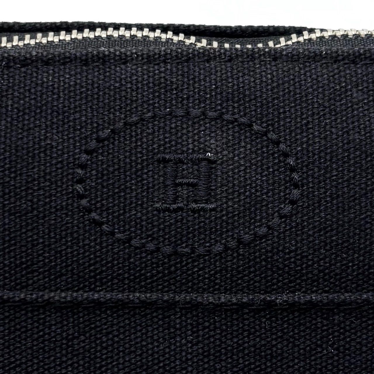 HERMES エルメス ボリードポーチGM キャンバス ブラック ポーチ 良品】HERMES エルメス キャンバス ボリード ポーチ GM ブラック ユニ