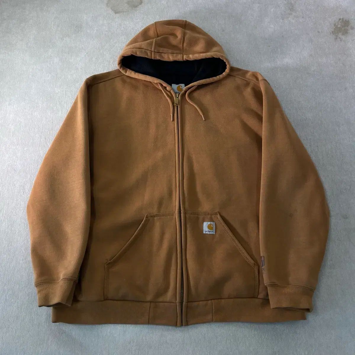 110 Carhartt カーハート サーマル ベージュ フードジップアップ 