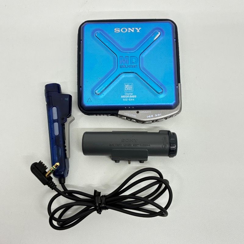 SONY MDウォークマン MZ-E44 動作確認済 MDプレーヤー SONY MD WALKMAN MZ-E44 Blue ソニー MDウォークマン ポータブルMD