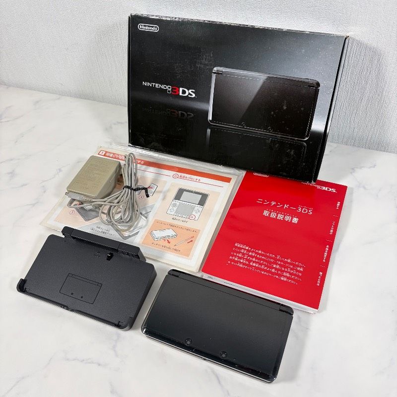初期化済み/動作品】Nintendo 3DS ブラック CTR-001 黒 箱付き 