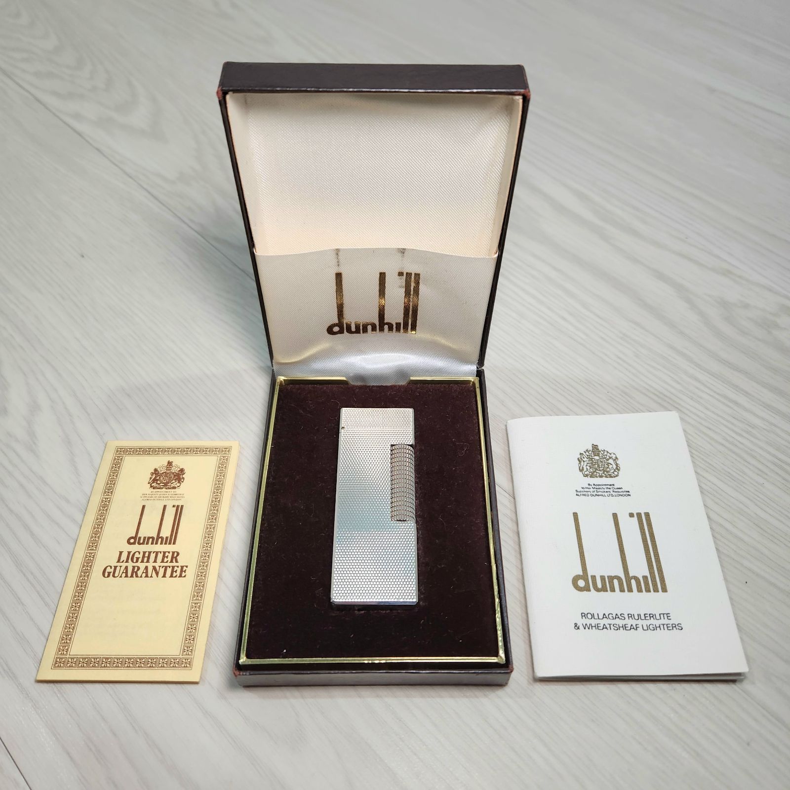 美品】 dunhill ダンヒル ガスライター ローラー式 シルバー スクエア 