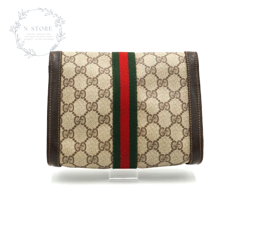 GUCCI PARFUMS オールドグッチ GGスプリーム シェリーライン クラッチ