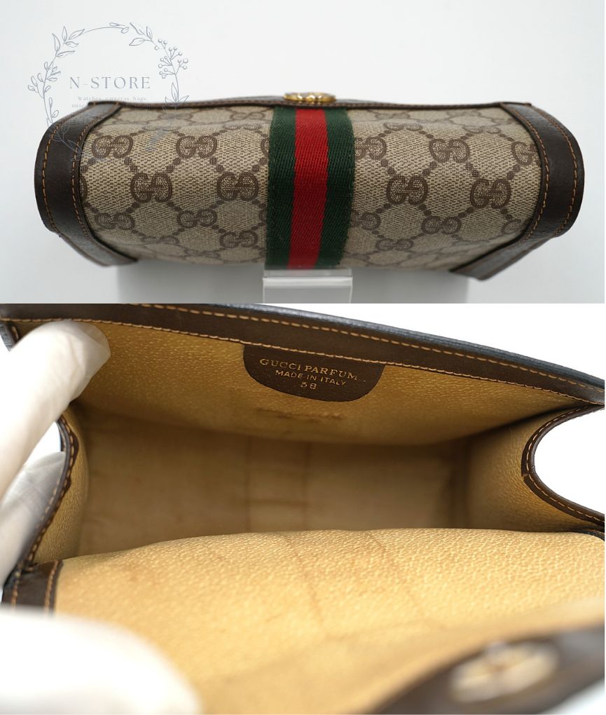 オールドグッチ　クラッチバッグ　PARFUMS シェリーライン　GGスプリーム GUCCI PARFUMS オールドグッチ GGスプリーム シェリーライン クラッチ