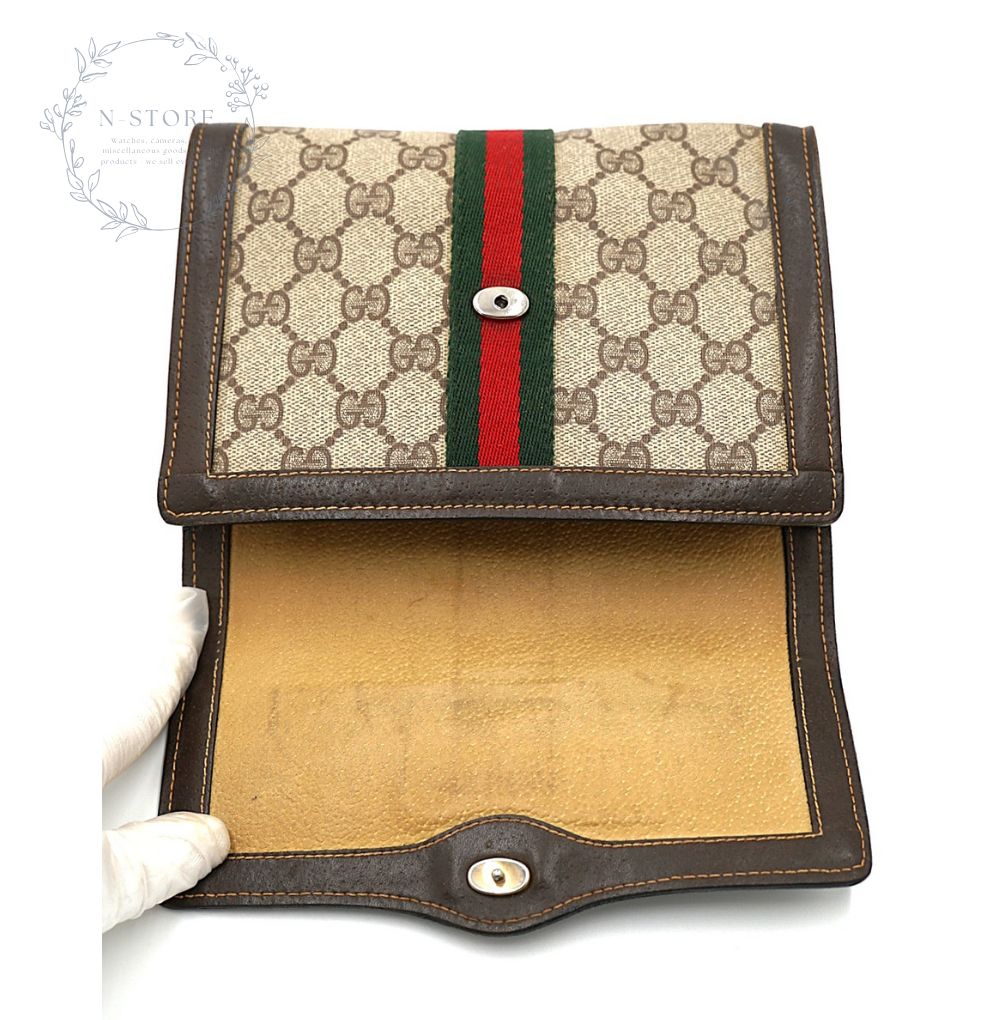 オールドグッチ　クラッチバッグ　PARFUMS シェリーライン　GGスプリーム GUCCI PARFUMS オールドグッチ GGスプリーム シェリーライン クラッチ