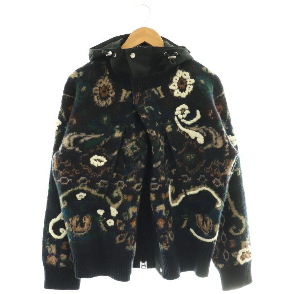 サカイ sacai 25-03766M Floral Jacquard フローラルジャカードニット 