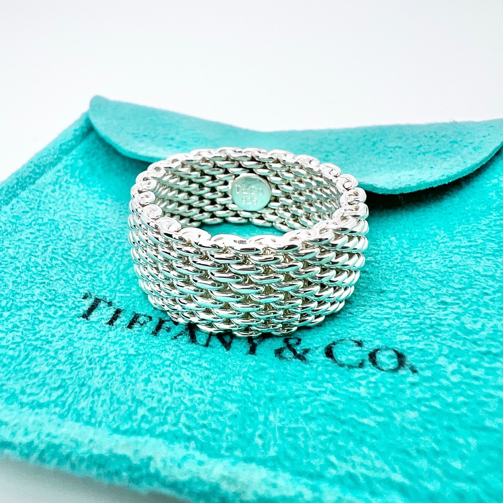 極美品 ティファニー サマセット リング 16号 TIFFANY&CO. SV 925 