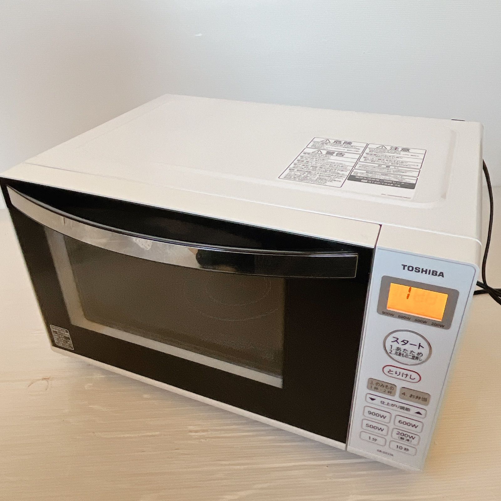 TOSHIBA ER-SS17A(W) 電子レンジ 2021年製 フラット庫内 ホワイト 