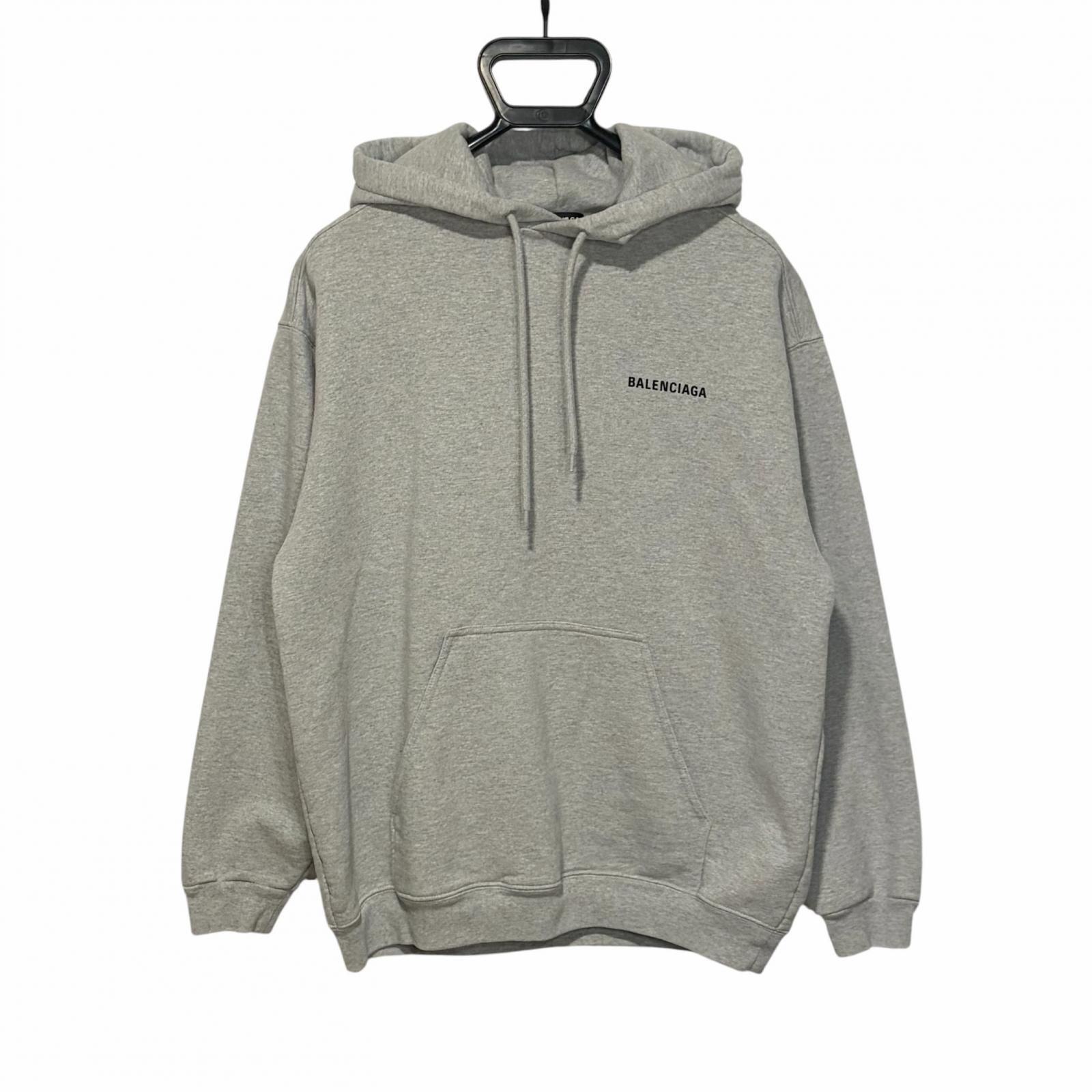 BALENCIAGA/XS /グレー /バックロゴパーカー /型番600583 - メルカリ