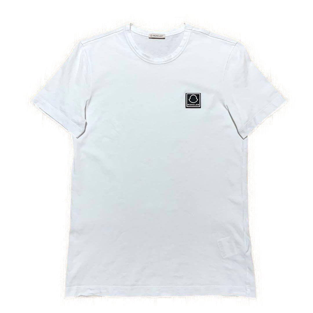 モンクレール Tシャツ ホワイト ロゴ S 国内正規品 3S564 【公式通販】