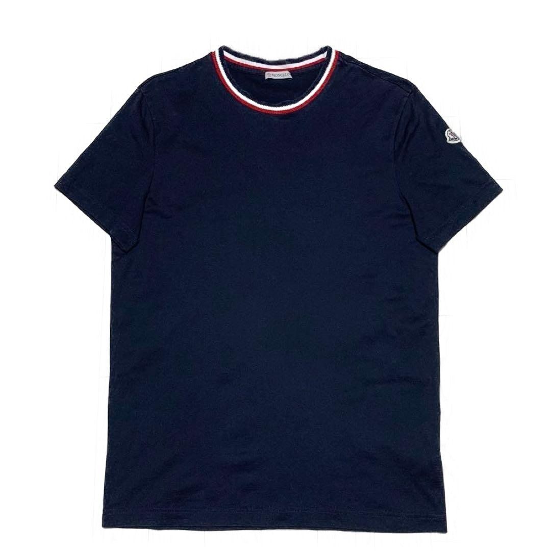 MONCLER 首刺繍 Tシャツ ネイビー S 国内正規品 3S567 - メルカリ