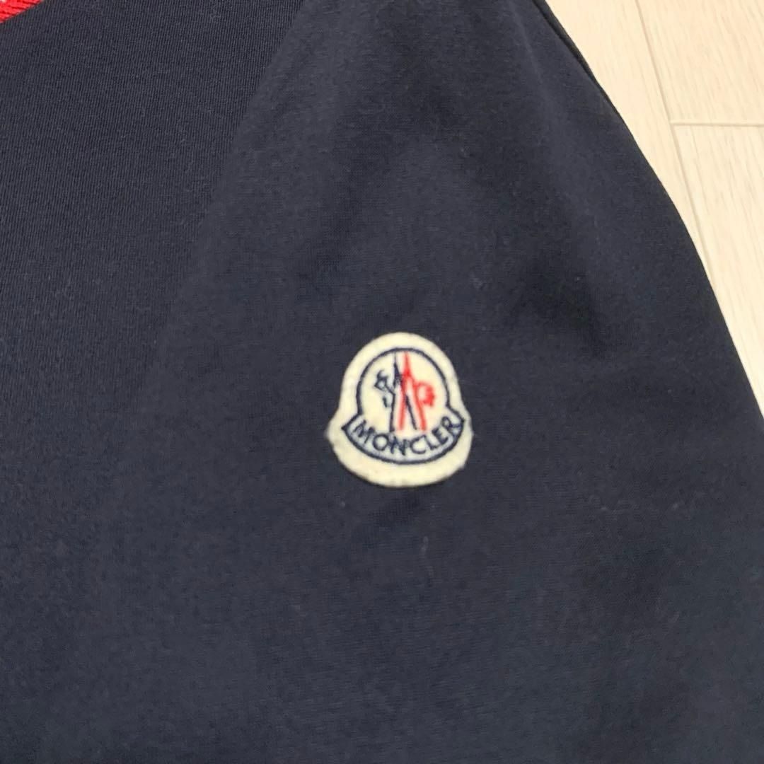 モンクレール　首刺繍　Tシャツ　ネイビー国内正規品 MONCLER 首刺繍 Tシャツ ネイビー S 国内正規品 3S567 - メルカリ