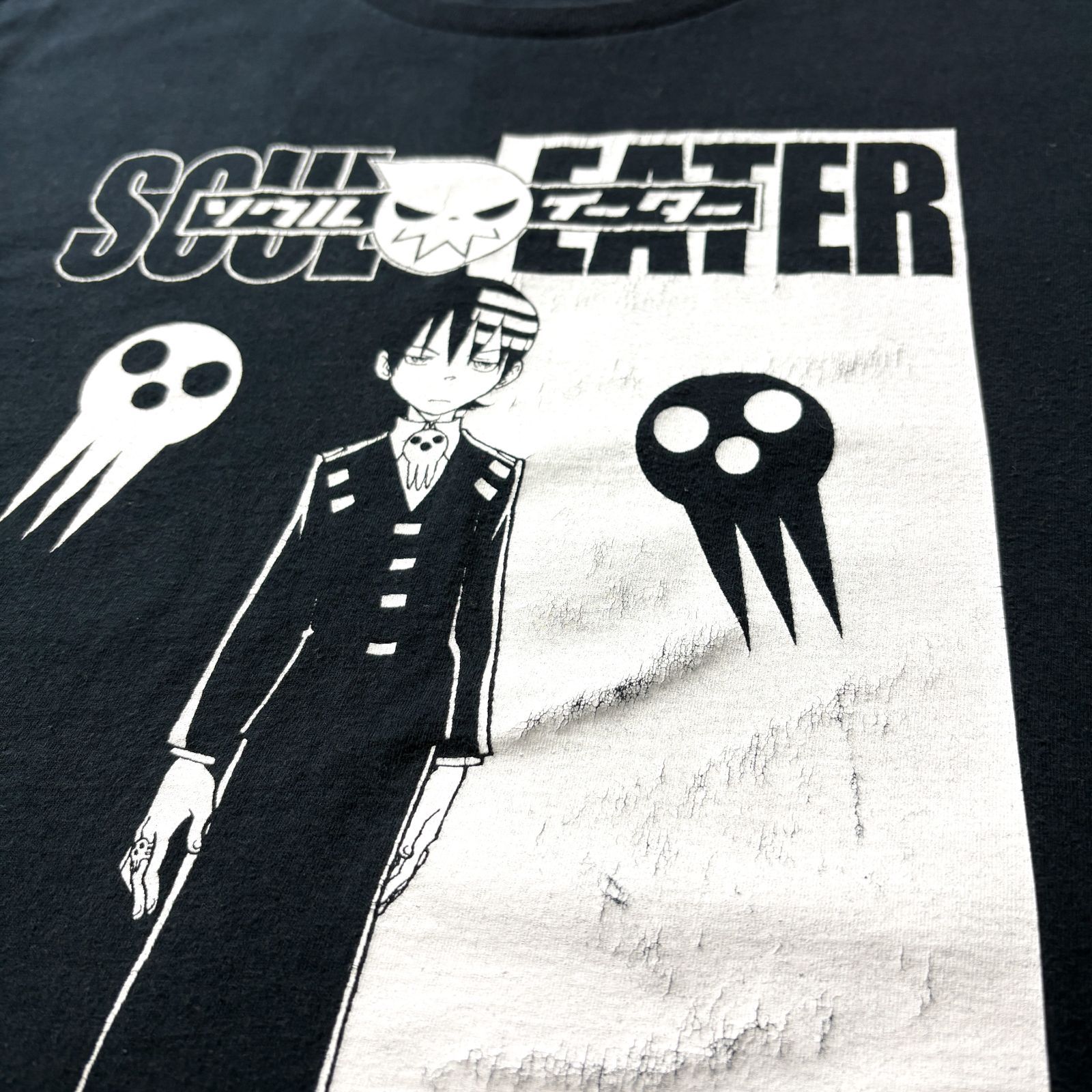 ソウルイーター SOUL EATER デス・ザ・キッド 半袖Tシャツ L ブラック 