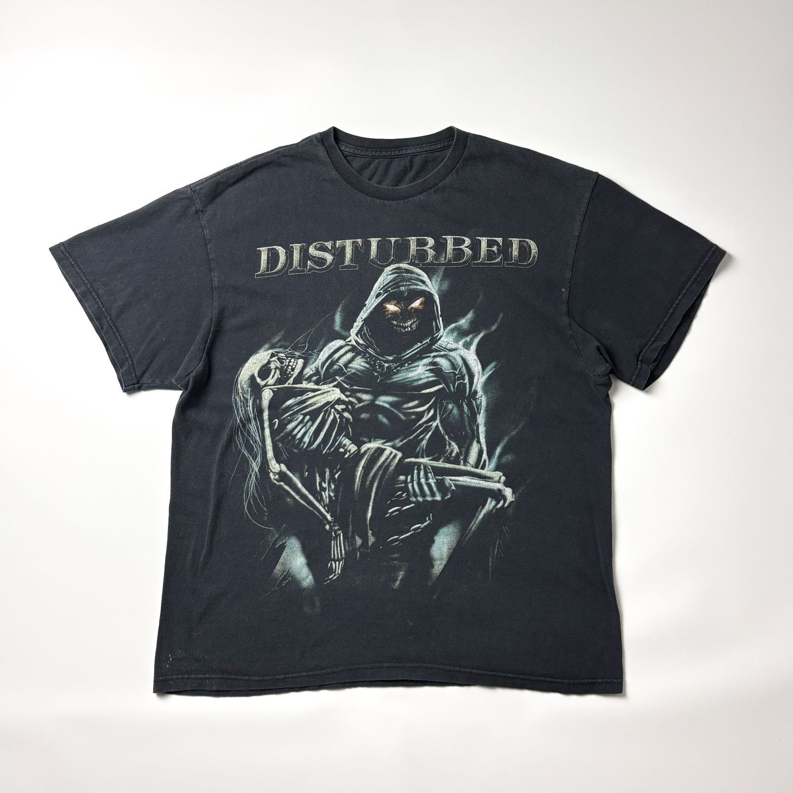 ディスターブド disturbed バンドTシャツ M ブラック 黒 大判プリント 