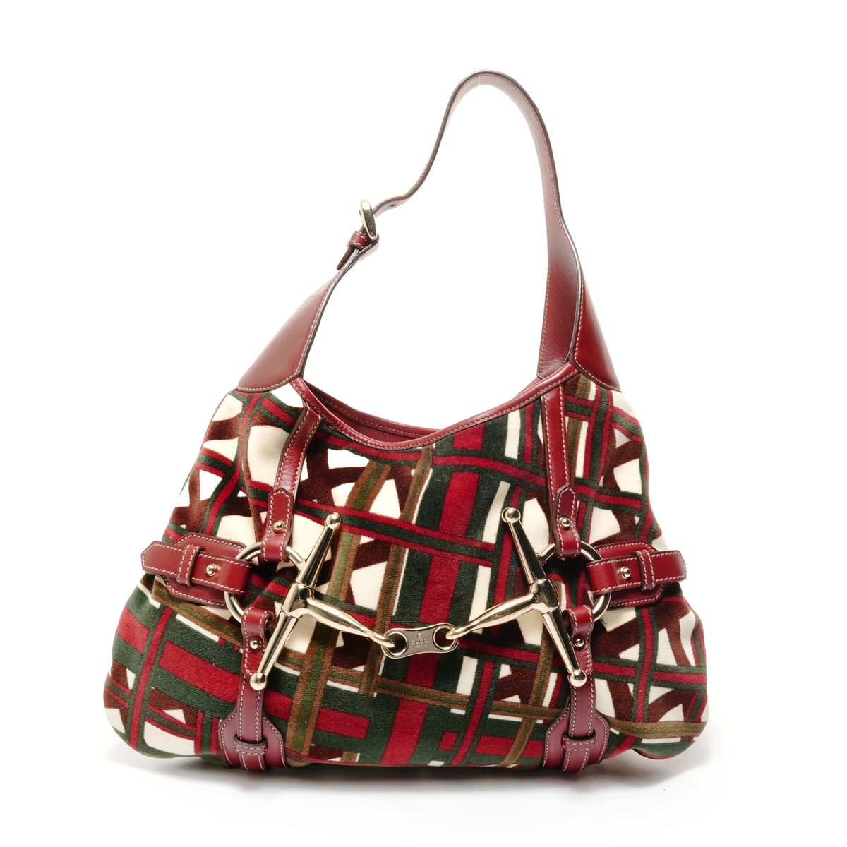 グッチ GUCCI 85周年限定 ベロア ショルダーバッグ【中古】 GUCCI - グッチ GUCCI 85周年限定 ベロア ショルダーバッグ【中古】の