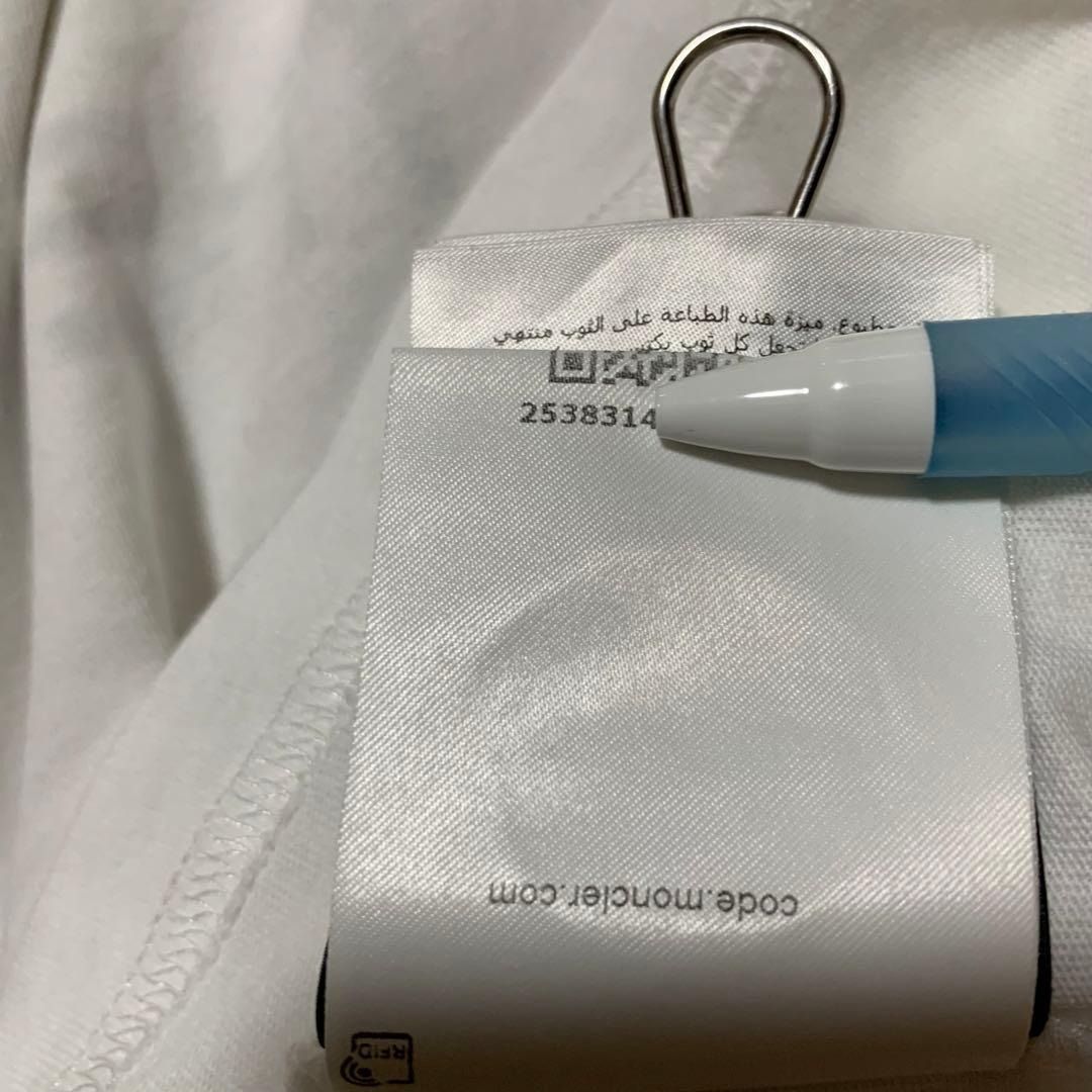 モンクレール フラグメント Tシャツ ホワイト L 国内正規品 3S579 