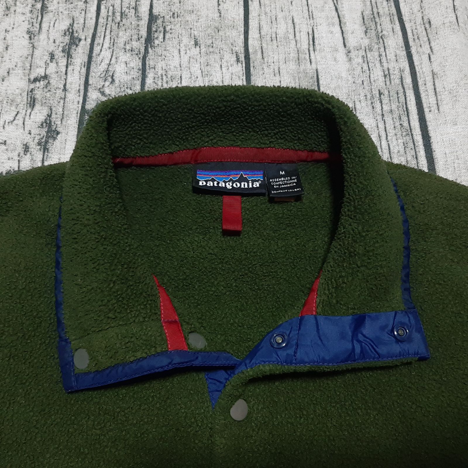90s patagoniaパタゴニア シンチラ スナップT ジャマイカ製グリーン