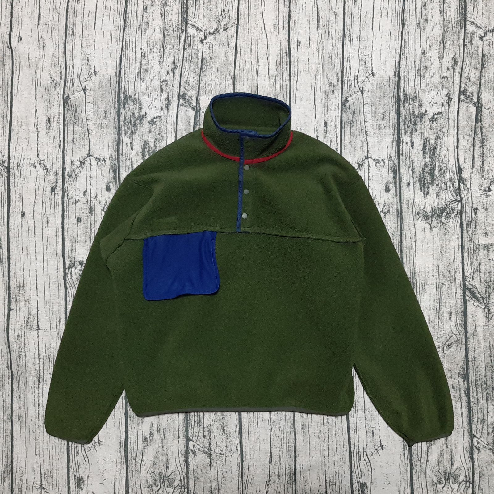 size M】95年 patagonia シンチラスナップT グリーン パタゴニア 