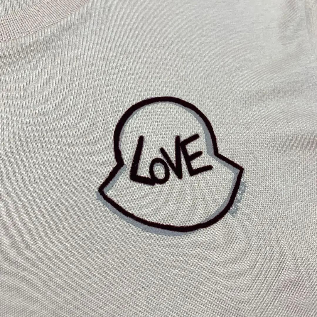 モンクレール LOVE Tシャツ ピンク S 国内正規品 3S616 - メルカリ