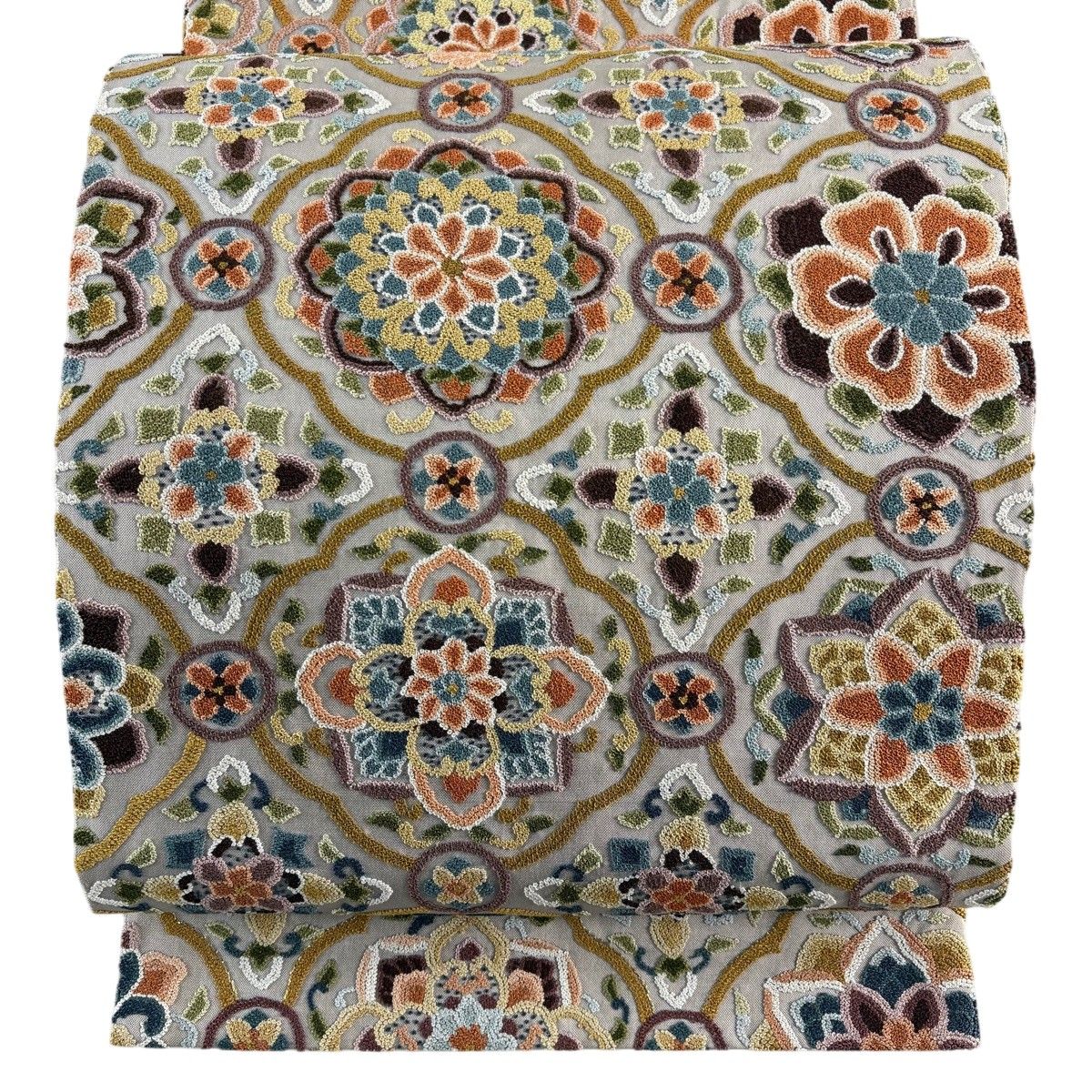 袋帯 逸品 華文 相良刺繍 金糸 薄小豆 全通 正絹 【中古】 - メルカリ