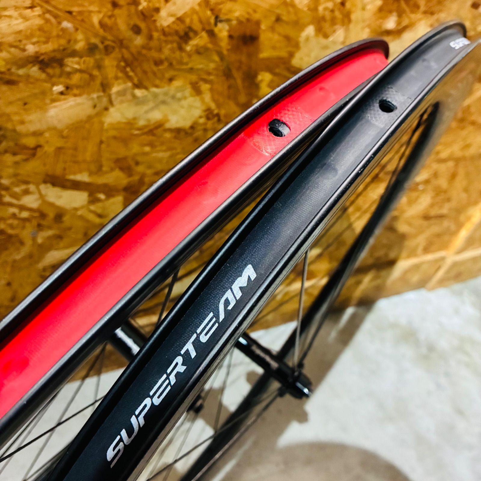中古品】SUPER TEAM カーボン ホイール 前後 2本 セット シマノ 11s