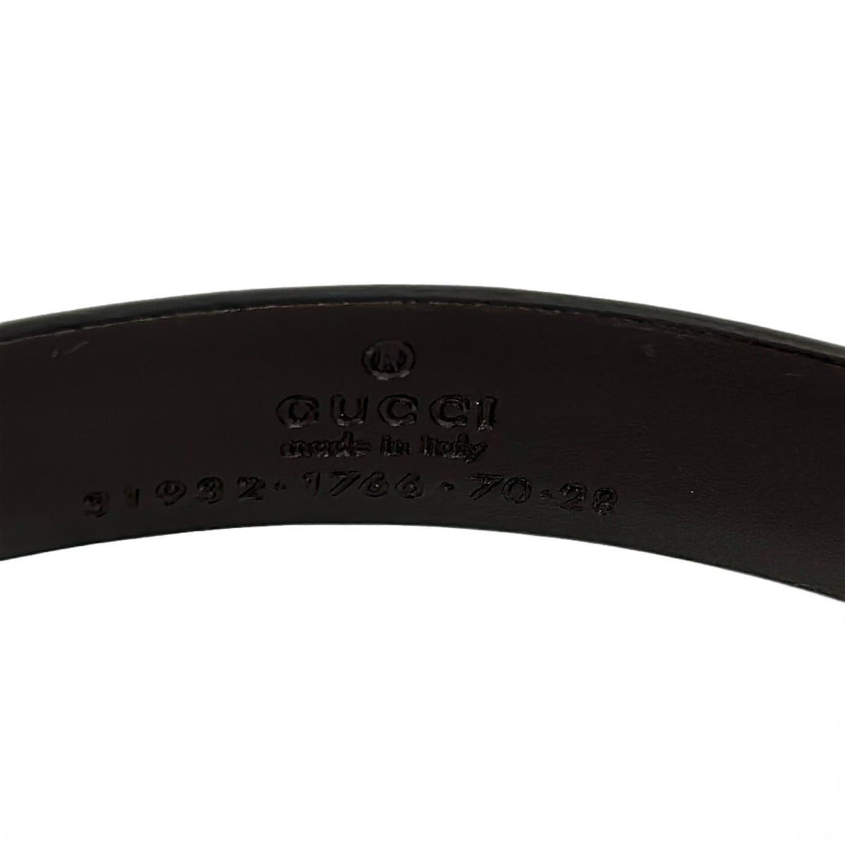 GUCCI(グッチ) ベルト 70 - 31932 白×ゴールド レザー GUCCI - GUCCI(グッチ) ベルト 70 - 31932 白×ゴールド レザーの通販
