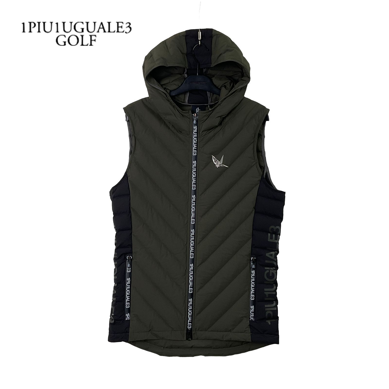 新品 1PIU1UGUALE3 GOLF DOWN VEST ダウンベスト 4 カーキ 新品 1PIU1UGUALE3 GOLF DOWN VEST ダウンベスト 4 カーキ