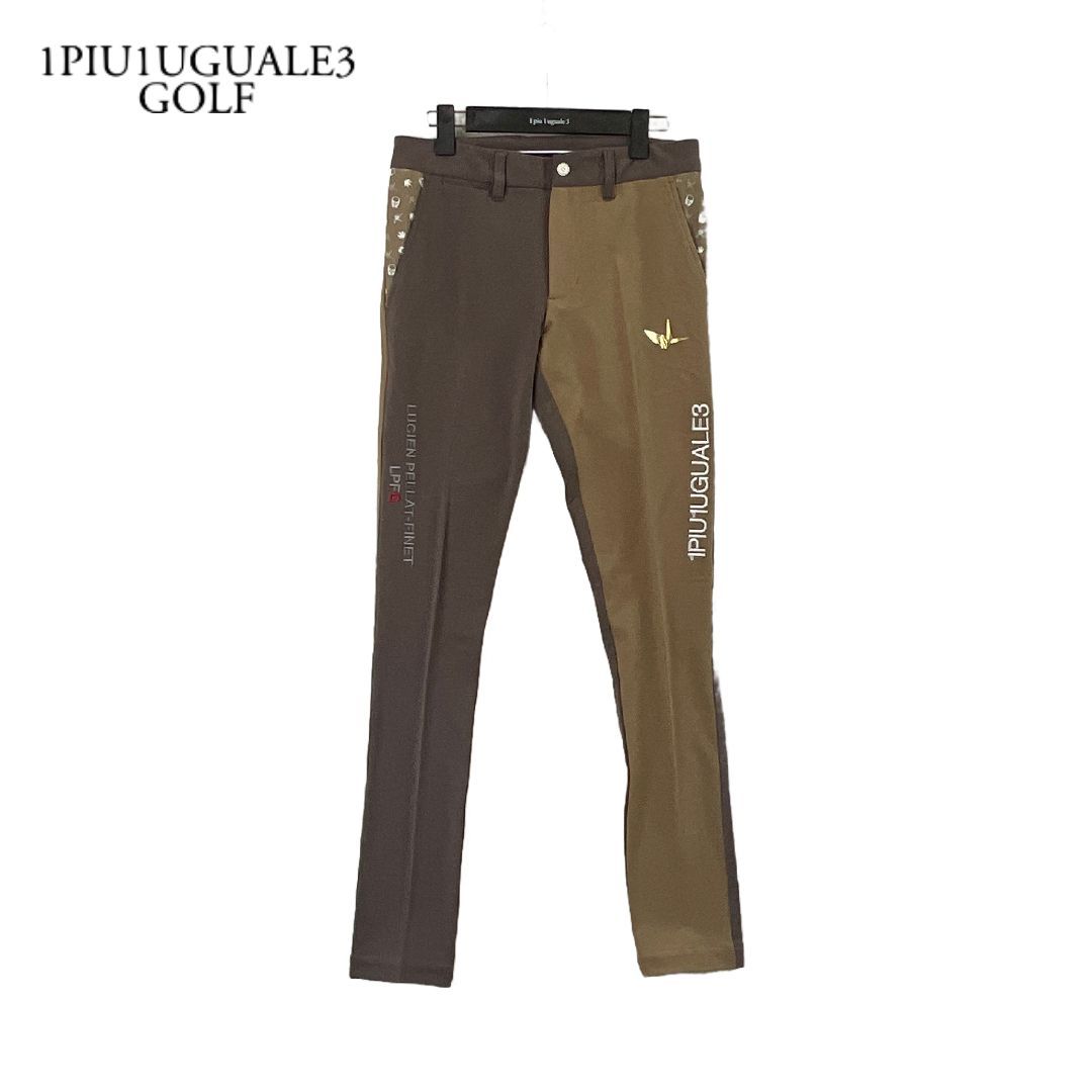 美品1PIU1UGUALE3 GOLF ロングパンツベージュ　サイズV(L相当) 新品 1PIU1UGUALE3 GOLF × lucien pellat-finet golf REGULAR LONG