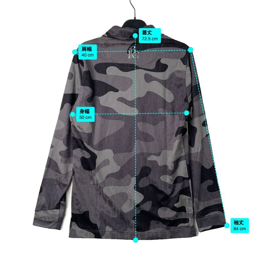 新品 1PIU1UGUALE3 GOLF L/S POLO CAMOUFLAGE カモフラージュ 