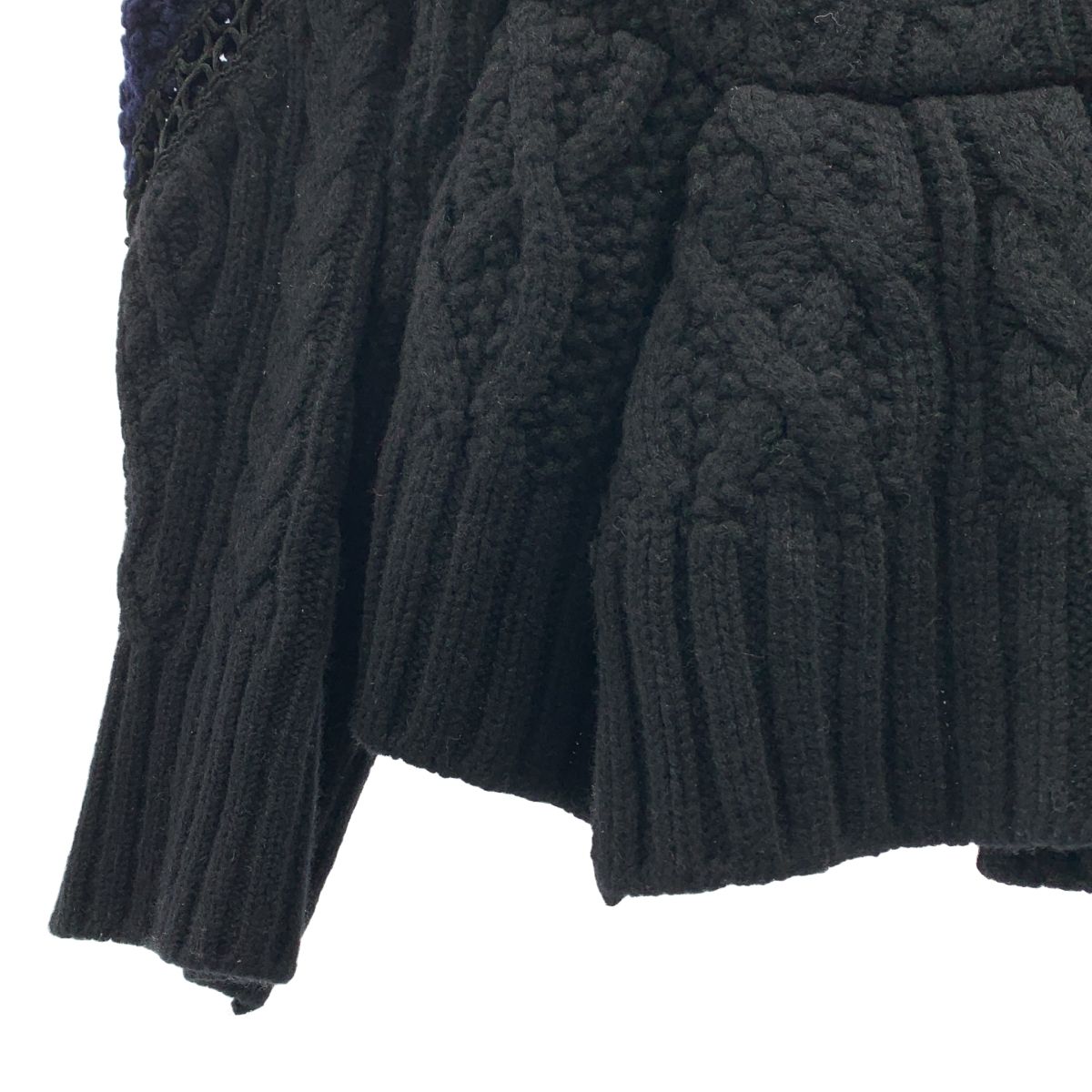 サカイ Sacai ケーブルニット ストライプ セーター sacai ケーブル 