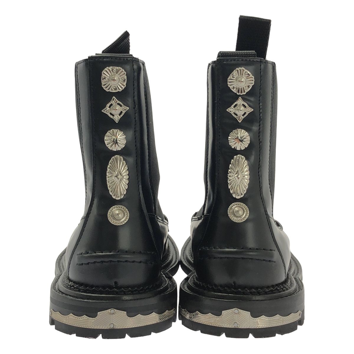 美品】 TOGA PULLA / トーガプルラ | Stud-Embellished Leather Ankle 
