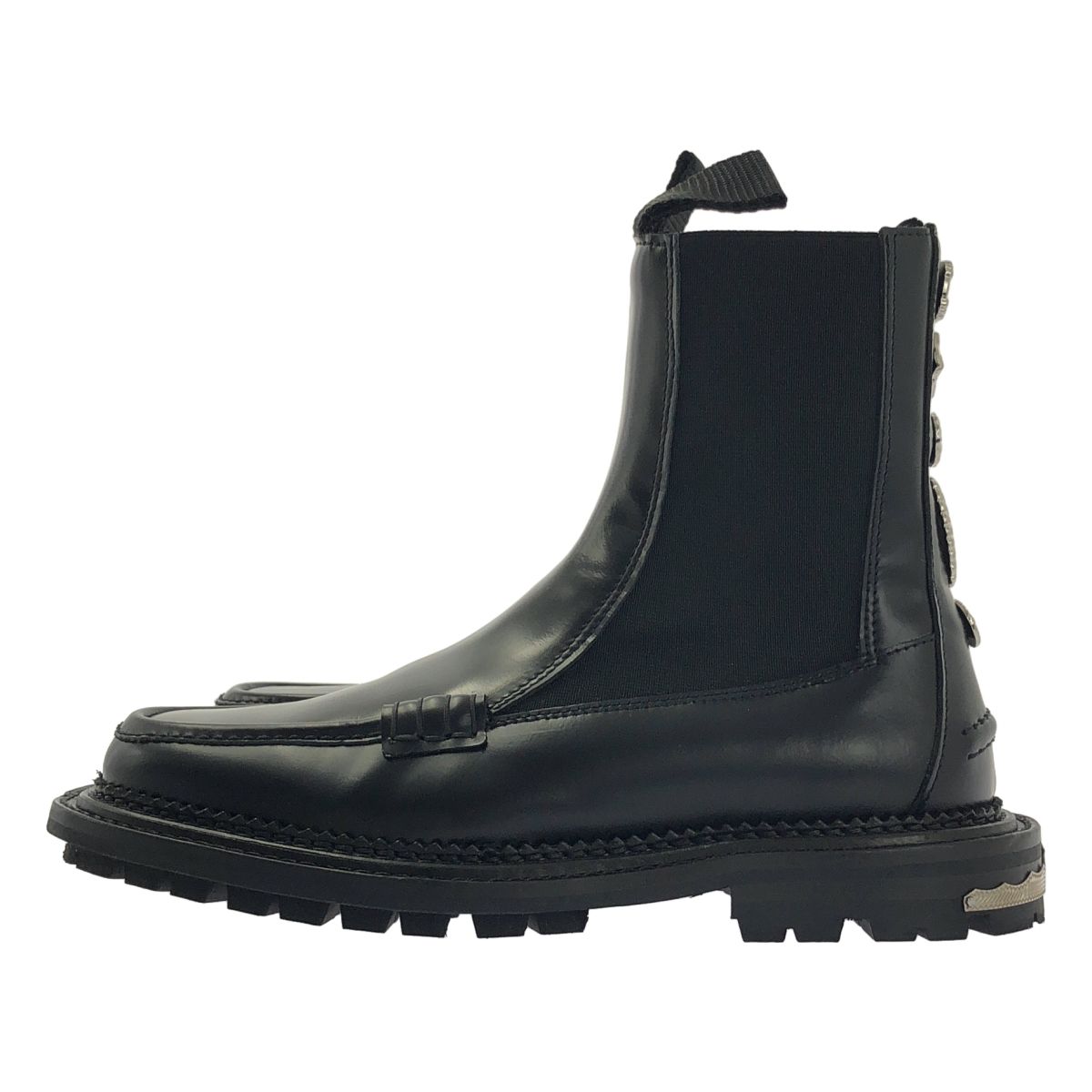 美品】 TOGA PULLA / トーガプルラ | Stud-Embellished Leather Ankle 