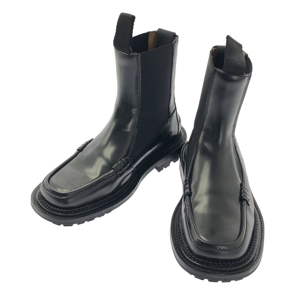美品】 TOGA PULLA / トーガプルラ | Stud-Embellished Leather Ankle 
