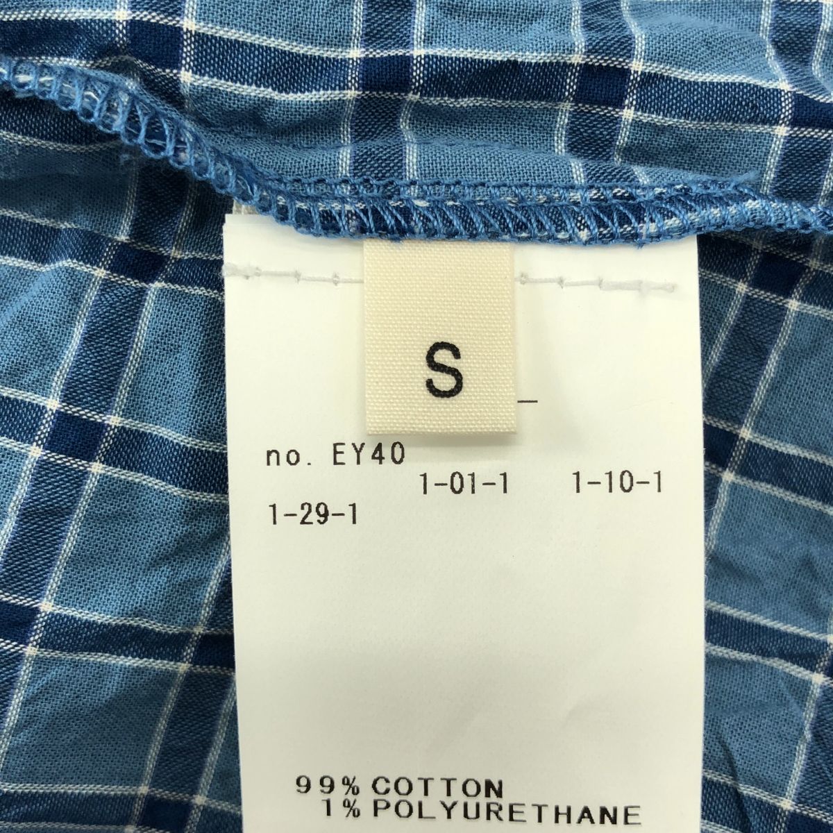 apuntob / アプントビー | コットン チェック シャツ | S | ブルー | レディース apuntob / アプントビー | コットン チェック シャツ | S | ブルー