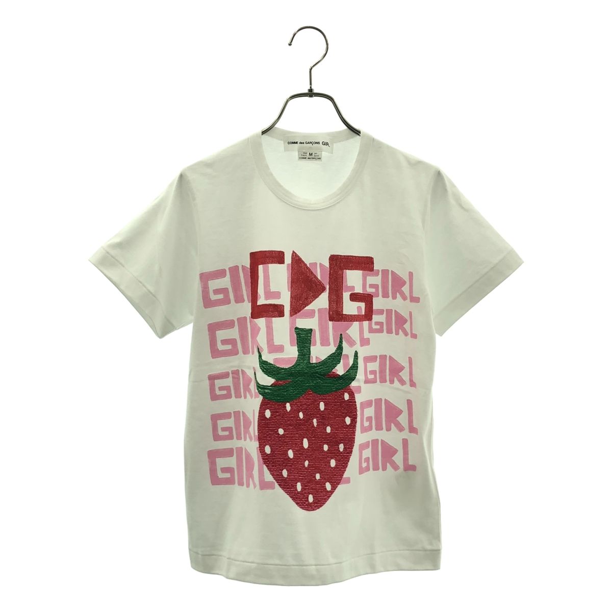 【美品】  COMME des GARCONS GIRL / コムデギャルソンガール | 2025SS | BRETT WESTFALL / イラスト プリント Tシャツ | M | ホワイト | レディース 美品】 COMME des GARCONS GIRL / コムデギャルソンガール | 2025SS