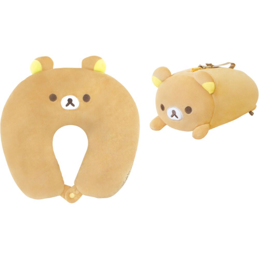 ☆ Rilakkuma ☆ Outing, 2 Way Neck Pillow, Neck Pillow, Plush, Neck Pillow, Portable Pillow, Pillow, Travel Pillow, Compact, Foldable, 2 Way, Kids, Character Goods, Miscellaneous Goods, Gifts, Gifts, Travel, Airplane, In-flight, Shinkansen