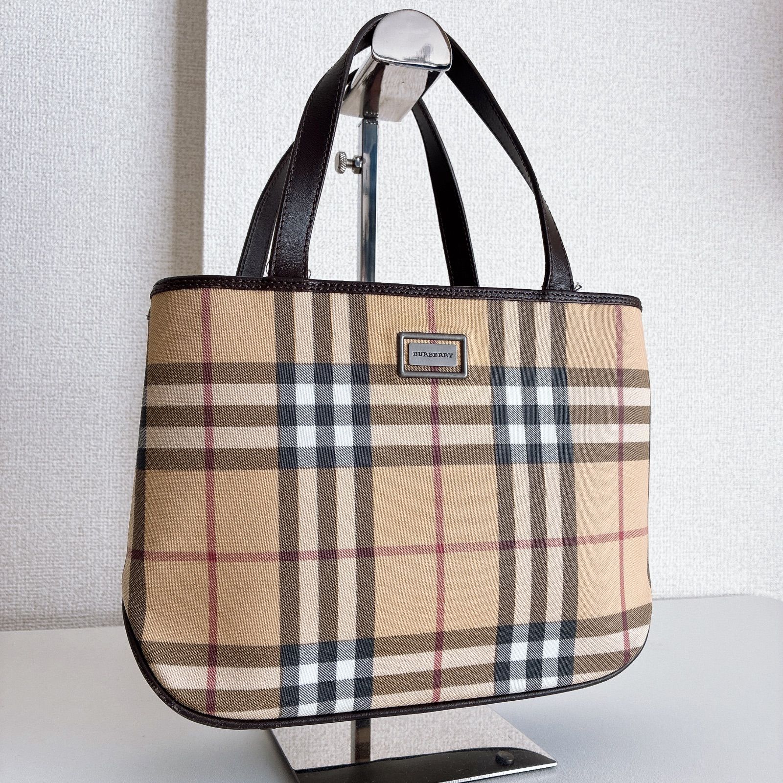 BURBERRY LONDON バーバリーロンドン ノバチェック ハンドバッグ 金具 