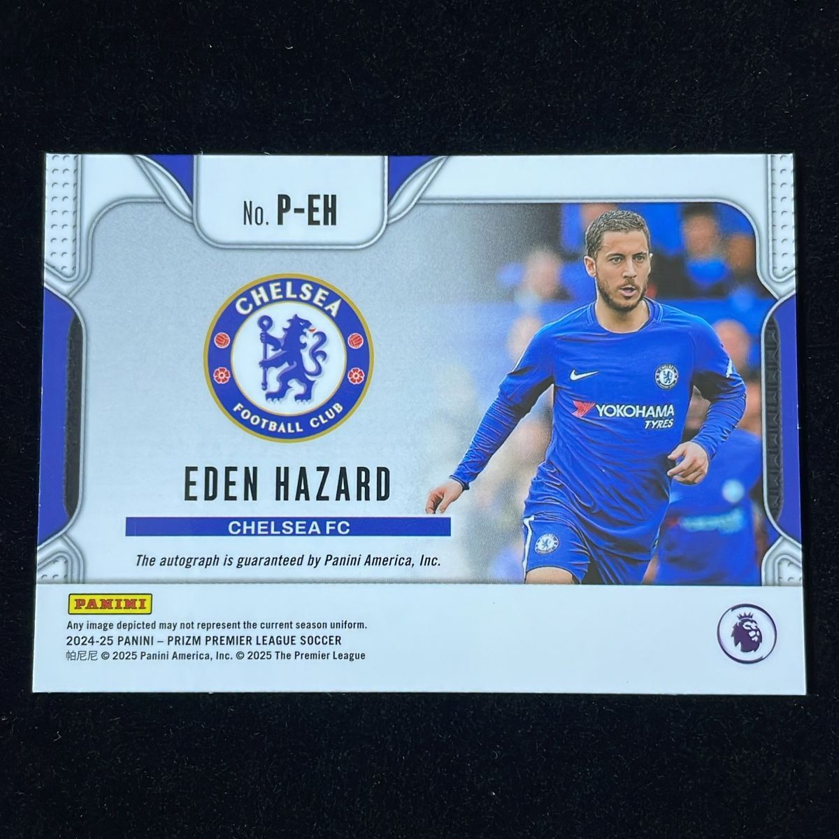アザール Eden Hazard Prizm auto サイン Eden Hazard エデン・アザール Panini Prizm Premier League 2024-25