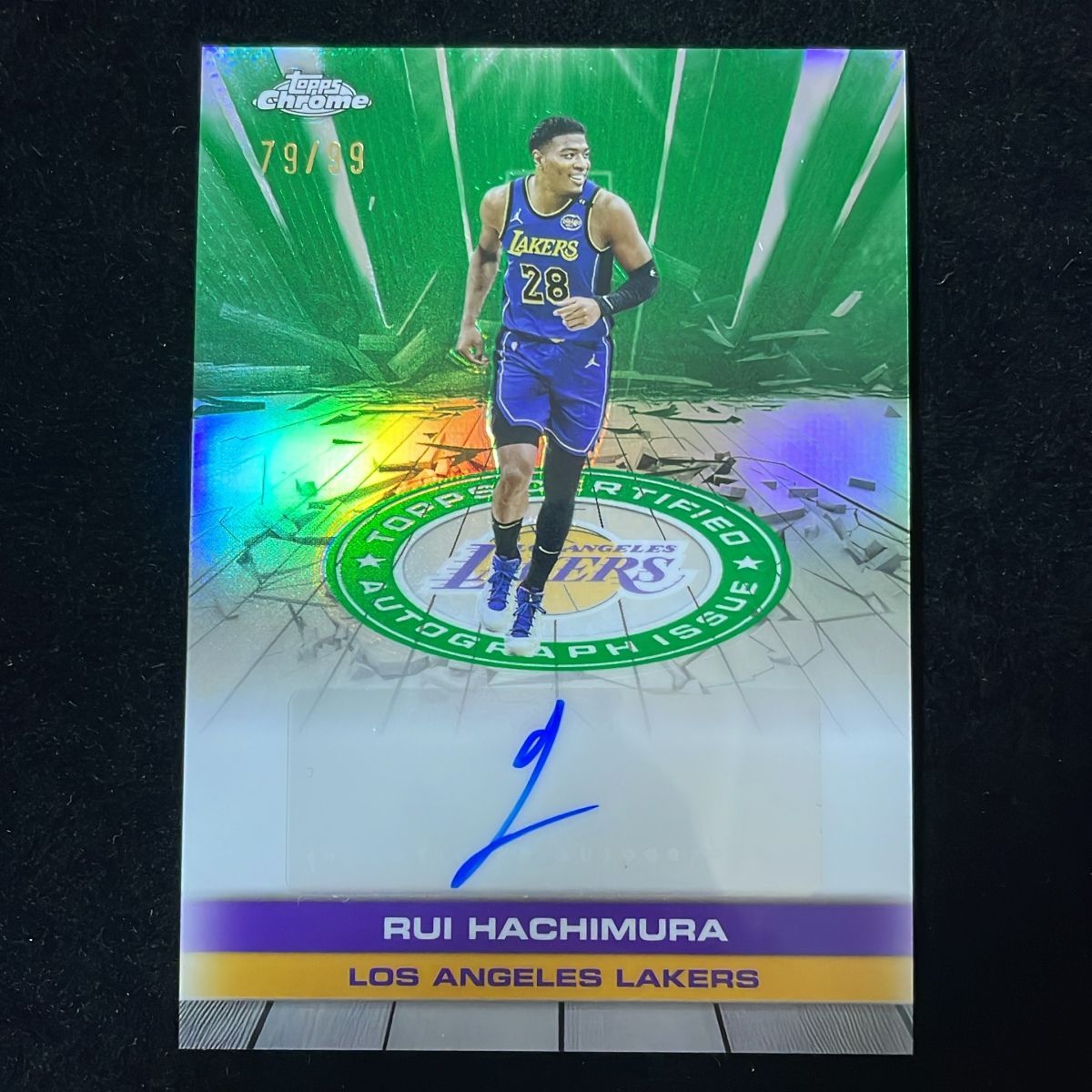 八村塁 Hachimura Rui Topps Chrome 2025 /99 Green Auto サイン 直筆 