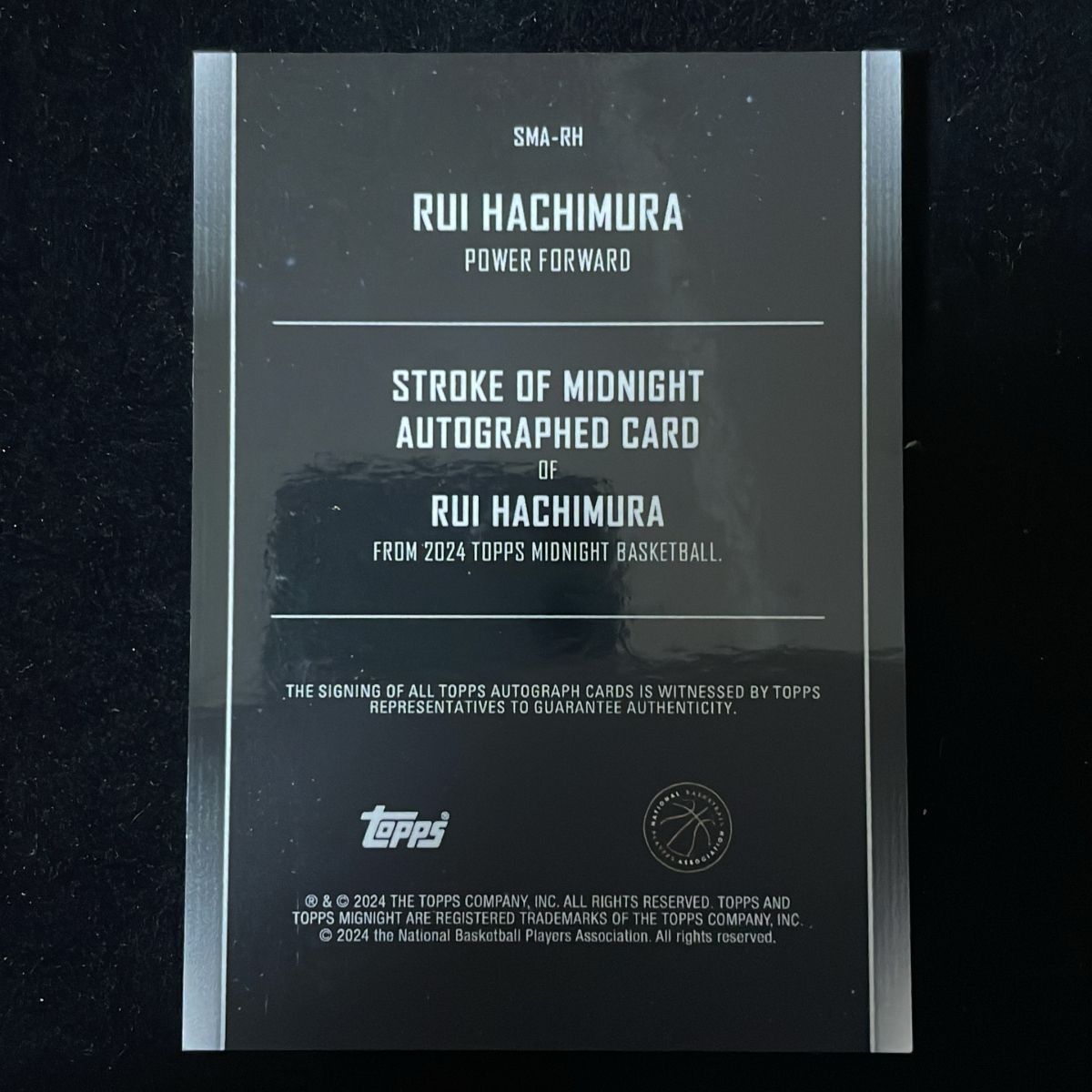 八村塁 Hachimura Rui Topps Midnight 2024 Autograph Auto サイン 